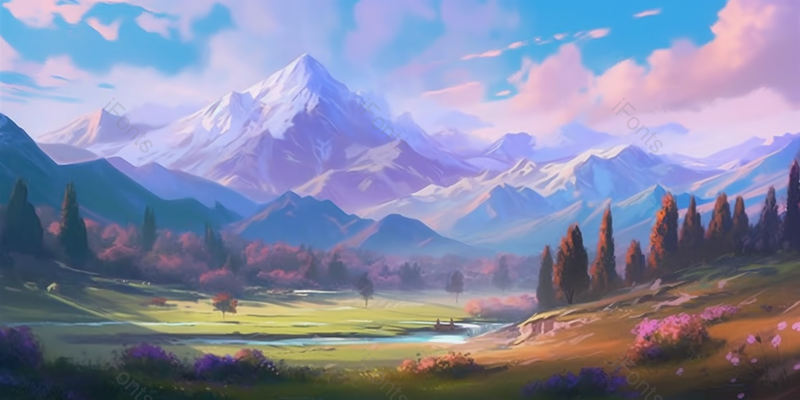 宁静自然风景大山插画背景图,插画/手绘图,插画/手绘图库,插画/手绘图下载,插画/手绘